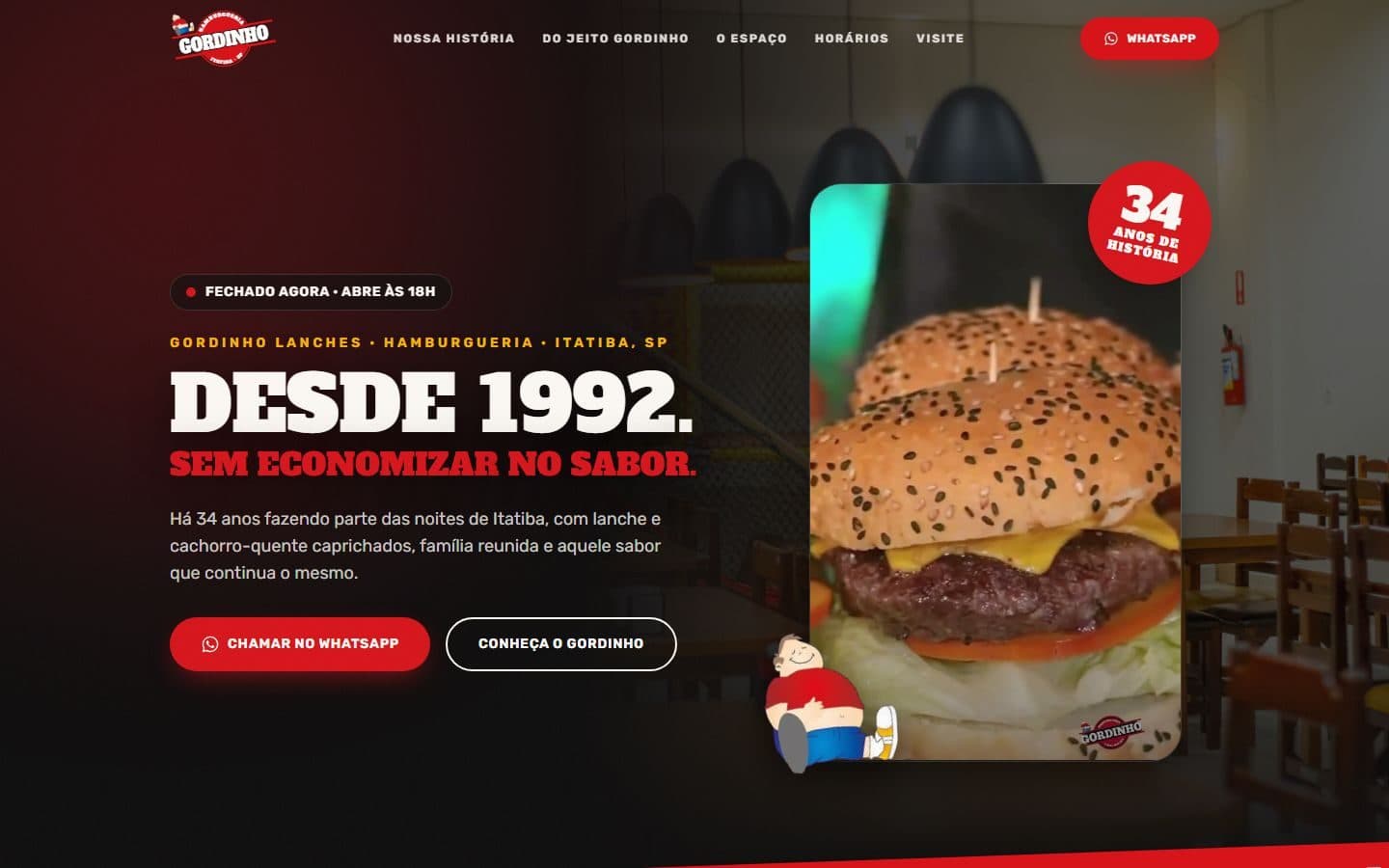 Gordinho Lanches: 34 anos de história que só existiam num mural na parede.